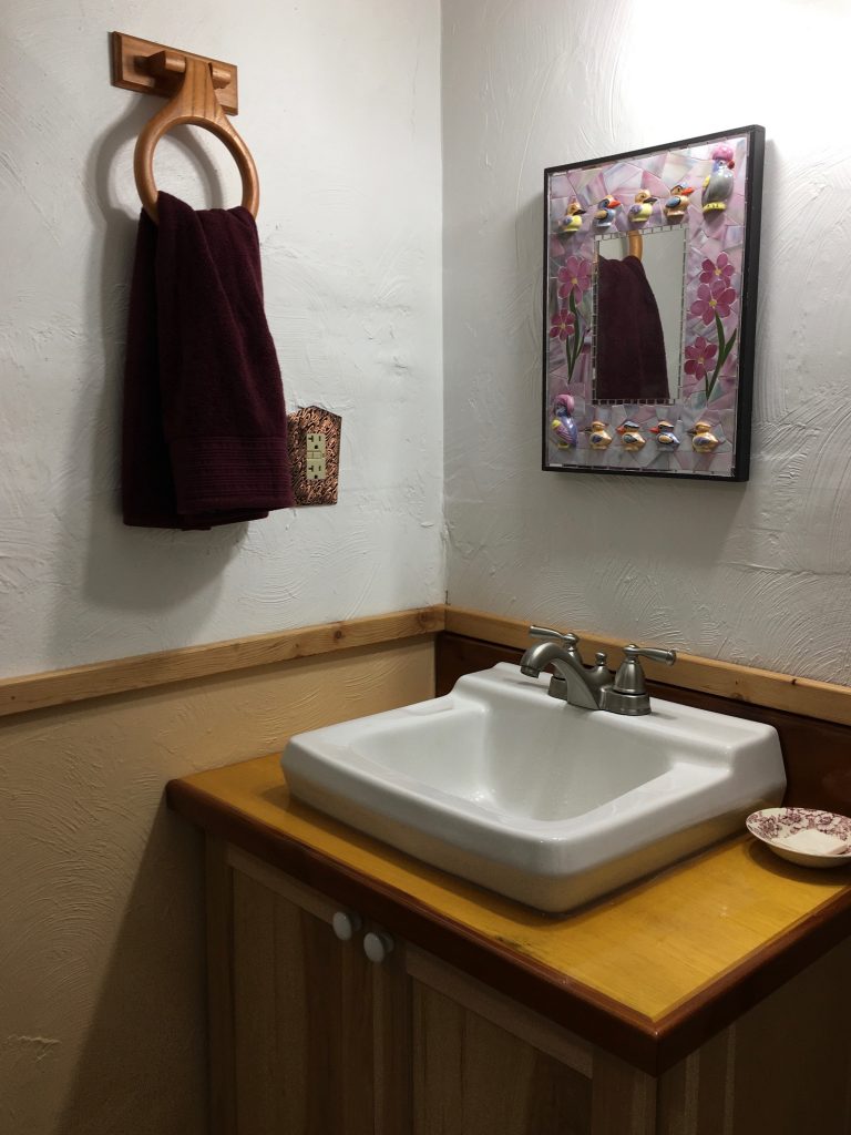 Bathroom Sink and Custom Mirror